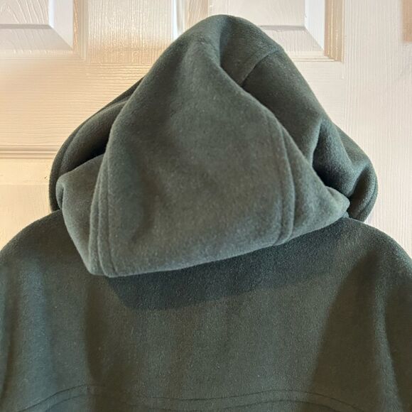 Jessica London Classic Wool Kelly Green Hooded Toggle Overcoat 16 - Picture 11 of 13